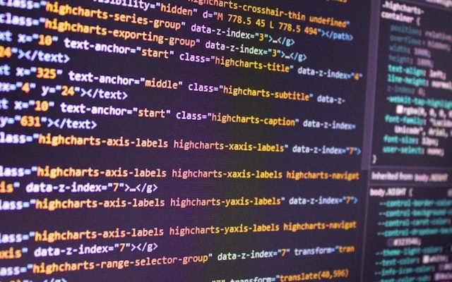 Source code on a computer screen.