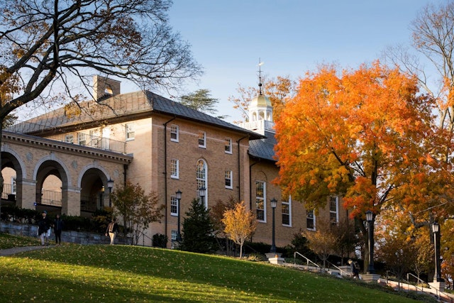 Tufts' campus in autumn
